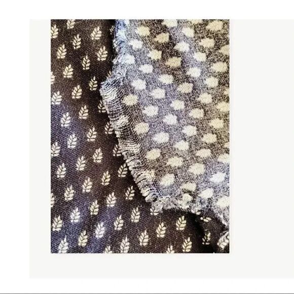 H&M Navy & White Print Sleeveless Ruffled Waist Hi-Lo Throw On Dress SZ 8 - Picture 4 of 7